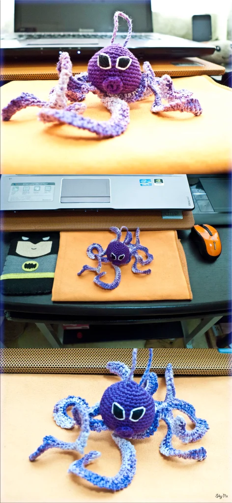 The Purple Gangsta Octopus for my former boss.